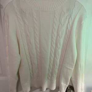 Women's Cable Knit Sweater - Cream